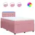 Produktbild 2 för Ramsäng med madrass rosa 120x200 cm sammet