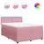 Produktbild 2 för Ramsäng med madrass rosa 140x190 cm sammet