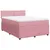 Produktbild 3 för Ramsäng med madrass rosa 140x190 cm sammet