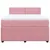 Produktbild 6 för Ramsäng med madrass rosa 140x190 cm sammet