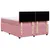 Produktbild 8 för Ramsäng med madrass rosa 140x190 cm sammet