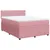 Produktbild 3 för Ramsäng med madrass rosa 140x190 cm sammet