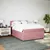 Produktbild 5 för Ramsäng med madrass rosa 140x190 cm sammet