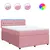 Produktbild 2 för Ramsäng med madrass rosa 140x190 cm sammet