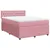 Produktbild 3 för Ramsäng med madrass rosa 140x190 cm sammet
