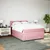 Produktbild 5 för Ramsäng med madrass rosa 140x190 cm sammet