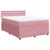Produktbild 3 för Ramsäng med madrass rosa 140x190 cm sammet