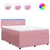 Produktbild 2 för Ramsäng med madrass rosa 140x200 cm sammet