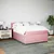 Produktbild 4 för Ramsäng med madrass rosa 160x200 cm sammet