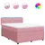 Produktbild 2 för Ramsäng med madrass rosa 160x200 cm sammet