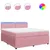 Produktbild 2 för Ramsäng med madrass rosa 180x200 cm sammet