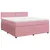 Produktbild 3 för Ramsäng med madrass rosa 180x200 cm sammet