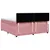 Produktbild 8 för Ramsäng med madrass rosa 180x200 cm sammet