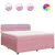 Produktbild 2 för Ramsäng med madrass rosa 180x200 cm sammet