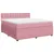 Produktbild 3 för Ramsäng med madrass rosa 180x200 cm sammet