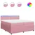 Produktbild 2 för Ramsäng med madrass rosa 200x200 cm sammet