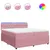Produktbild 2 för Ramsäng med madrass rosa 200x200 cm sammet