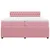 Produktbild 6 för Ramsäng med madrass rosa 200x200 cm sammet