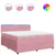 Produktbild 2 för Ramsäng med madrass rosa 200x200 cm sammet