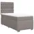 Produktbild 2 för Ramsäng med madrass taupe 80x200 cm tyg