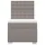 Produktbild 4 för Ramsäng med madrass taupe 80x200 cm tyg