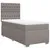 Produktbild 2 för Ramsäng med madrass taupe 90x190 cm tyg