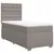Produktbild 2 för Ramsäng med madrass taupe 90x190 cm tyg