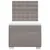 Produktbild 4 för Ramsäng med madrass taupe 90x190 cm tyg