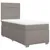 Produktbild 2 för Ramsäng med madrass taupe 100x200 cm tyg
