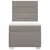 Produktbild 4 för Ramsäng med madrass taupe 100x200 cm tyg
