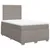 Produktbild 2 för Ramsäng med madrass taupe 120x200 cm tyg