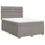 Produktbild 2 för Ramsäng med madrass taupe 140x190 cm tyg