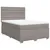 Produktbild 2 för Ramsäng med madrass taupe 140x190 cm tyg