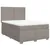 Produktbild 2 för Ramsäng med madrass taupe 140x200 cm tyg