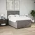 Produktbild 3 för Ramsäng med madrass taupe 140x200 cm tyg