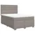Produktbild 2 för Ramsäng med madrass taupe 140x200 cm tyg