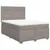 Produktbild 2 för Ramsäng med madrass taupe 160x200 cm tyg