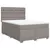 Produktbild 2 för Ramsäng med madrass taupe 160x200 cm tyg