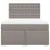 Produktbild 4 för Ramsäng med madrass taupe 160x200 cm tyg