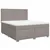 Produktbild 2 för Ramsäng med madrass taupe 180x200 cm tyg