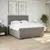 Produktbild 3 för Ramsäng med madrass taupe 180x200 cm tyg