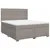 Produktbild 2 för Ramsäng med madrass taupe 180x200 cm tyg