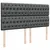 Produktbild 8 för Ramsäng med madrass mörkgrå 180x200 cm tyg