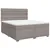 Produktbild 2 för Ramsäng med madrass taupe 180x200 cm tyg