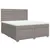 Produktbild 2 för Ramsäng med madrass taupe 180x200 cm tyg