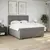 Produktbild 3 för Ramsäng med madrass taupe 200x200 cm tyg