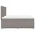 Produktbild 9 för Ramsäng med madrass taupe 200x200 cm tyg