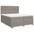 Produktbild 2 för Ramsäng med madrass taupe 200x200 cm tyg