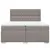 Produktbild 4 för Ramsäng med madrass taupe 200x200 cm tyg