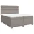 Produktbild 2 för Ramsäng med madrass taupe 200x200 cm tyg
